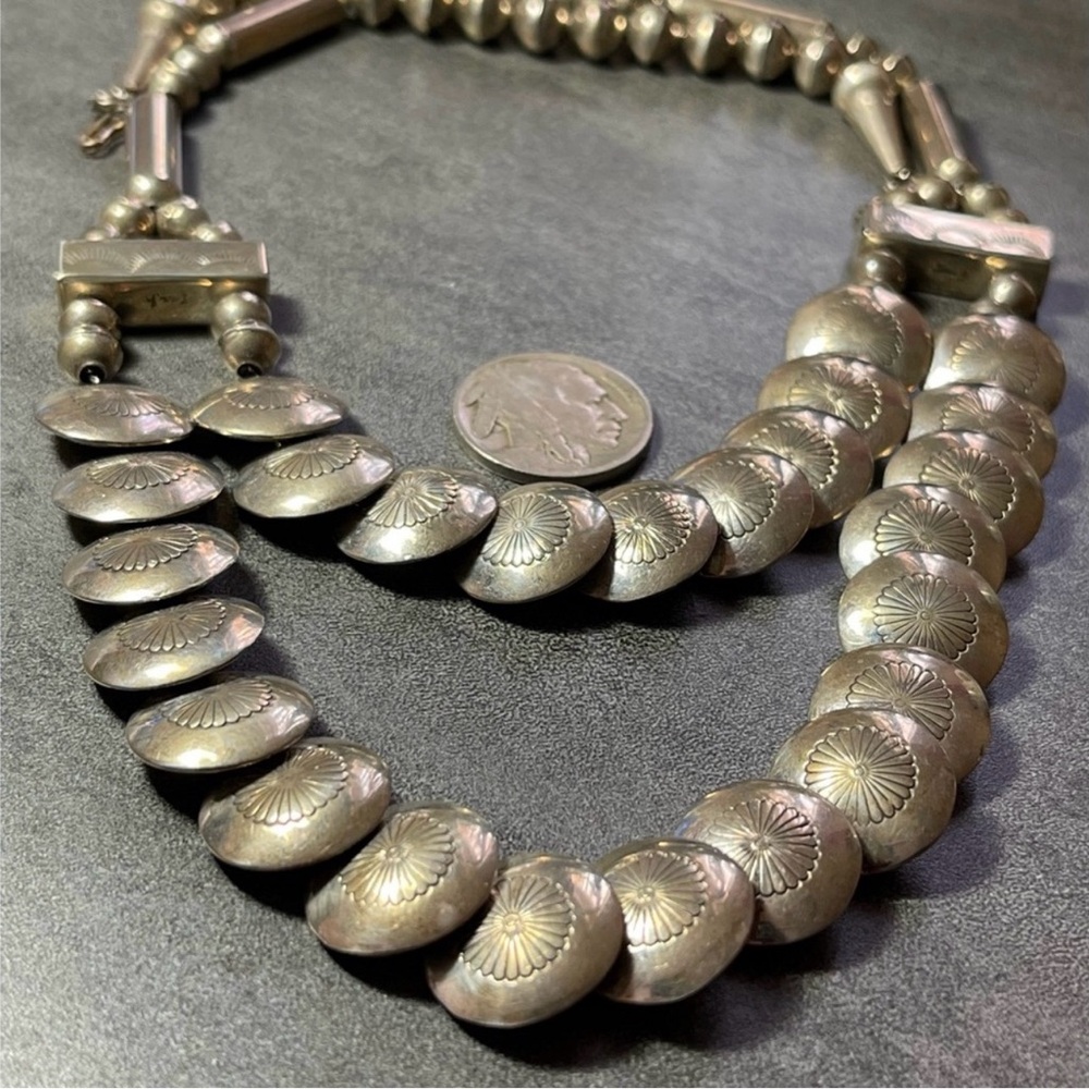Ina J Nez Handmade & Stamped Pillow & Barrel Bead Necklace - Picture 4 of 9